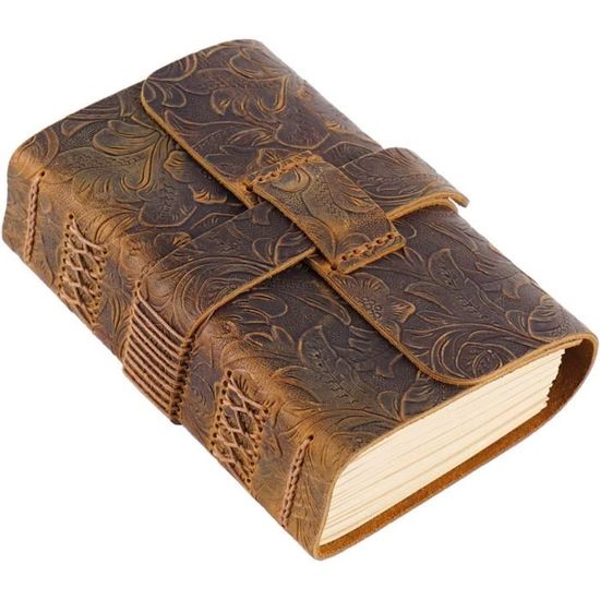 Carnet De Notes Vintage En Cuir PU (Marron) Avec Stylo – Idée Cadeau Originale