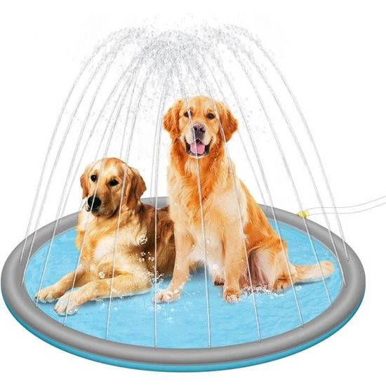 Jeux D'eau Tapis Extu00e9rieur Tapis Jet D'Eau 170cm - Jeu Aquatique Enfants/Chiens Aire De Jeux Exterieur Enfant Jeu Eau Exterieur Enfant