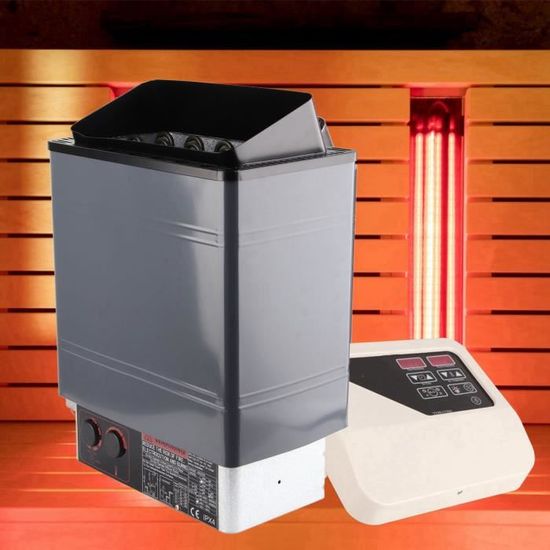 Poêle Sauna électrique 4,5 KW — Commande Interne — Minuterie 180 Min — Pour Sauna Sec Hôtel, Spa
