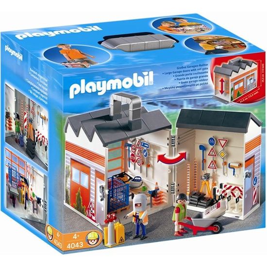 Atelier de chantier transportable - PLAYMOBIL 4043 - 2 personnages