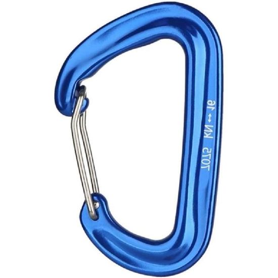 Mousqueton Descendeur Corne De Bœuf 50KN – Anneau En 8, Aluminium 7075, Pour Escalade, Alpinisme & Travail En Hauteur