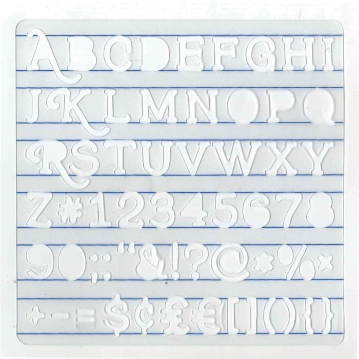 ARTEMIO Pochoir alphabet serif et chiffres