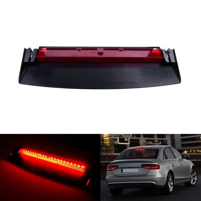3eme LED Feux arrière freinage Supplémentaire Feu stop lentille Rouge Pour Audi A4 8K2 B8 2007-2015