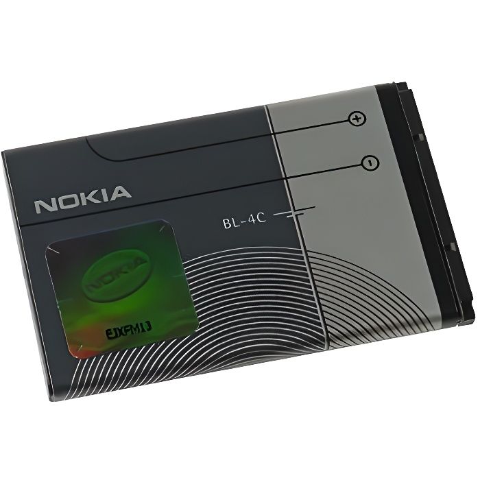 Batterie d'origine Nokia BL-4C Lithium-Ion 860 mAh 3,7V pour le Nokia 6301Nokia Batterie d'origine BL-4C - BL4C Pour le 6301