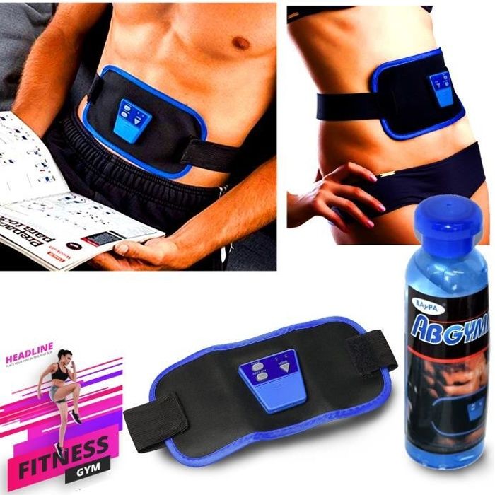 Ceinture Abdominale Femme Homme Électrostimulation Éliminer Cellulite Brûler Les Graisses pour Abdomen Epaule Cuisses +Gel 100ml