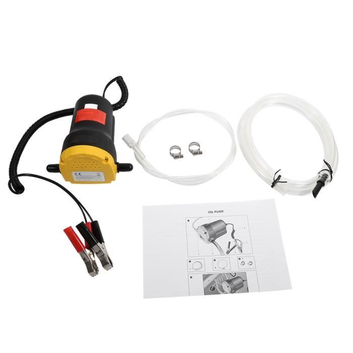 ROB® 12V Pompe d'extracteur de transfert fluide d'huile diesel aspiration électrique pour bateau moto voiture