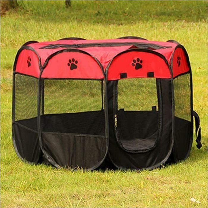 8 côtés animal chien tente extérieur clôture portable chat chien pliable Camping tente@GSY70228601RDS