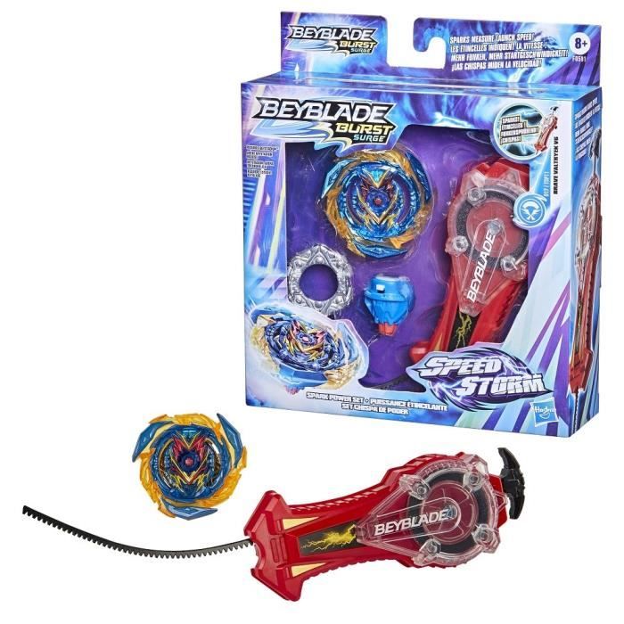 BEYBLADE - Burst Surge - Speedstorm - Lanceur Puissance étincelante, lanceur à étincelles et toupie à rotation droite