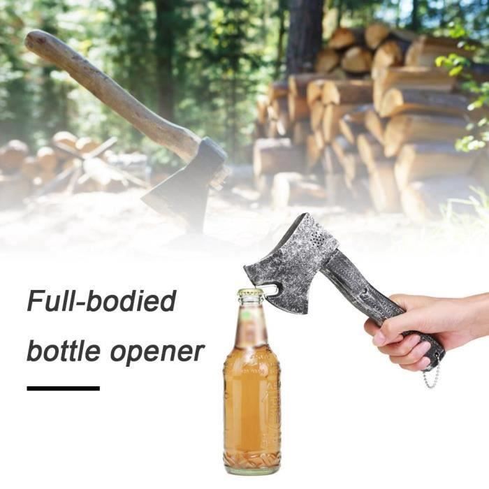 Hache Simulation Decapsuleur à Bière Créatif Ouvre-bouteille avec poignée hangable-TIRE-BOUCHON GRANG GRIS
