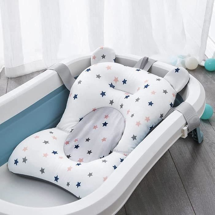 Coussin de bain pour bébé, tapis de bain pour nouveau-né antidérapant