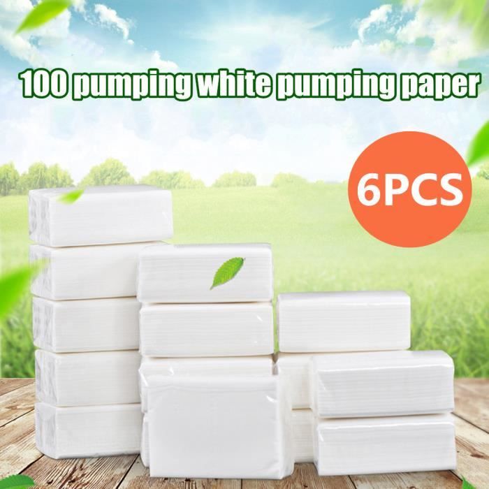 1 paquet d'essuie-mains en papier blanc paquet de 100 feuilles de serviettes en papier A2375