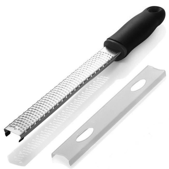Couteau à trancher,Râpe à fromage en inox et coupe râpe Zester citron avec poignée confort antidérapante - Type Black