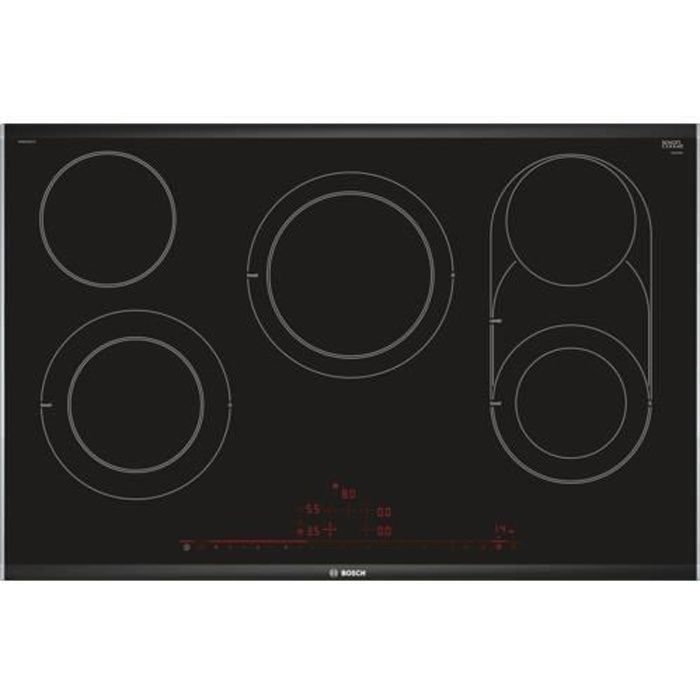 Bosch Serie 8 PKM875DP1D, Intégré, Céramique, Verre-céramique, Noir, Acier inoxydable, LED, Toucher
