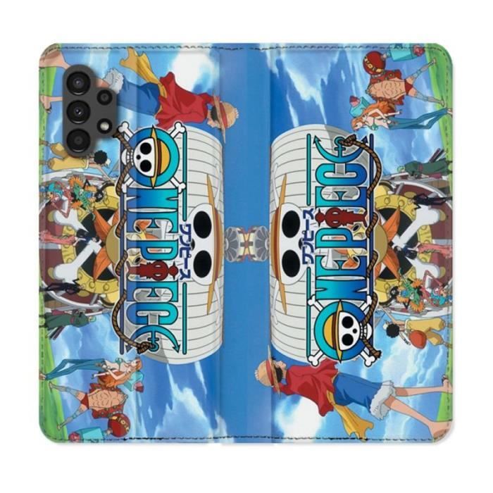 Housse Cuir Portefeuille pour Samsung Galaxy A13 4G Manga One Piece Sunny taille unique