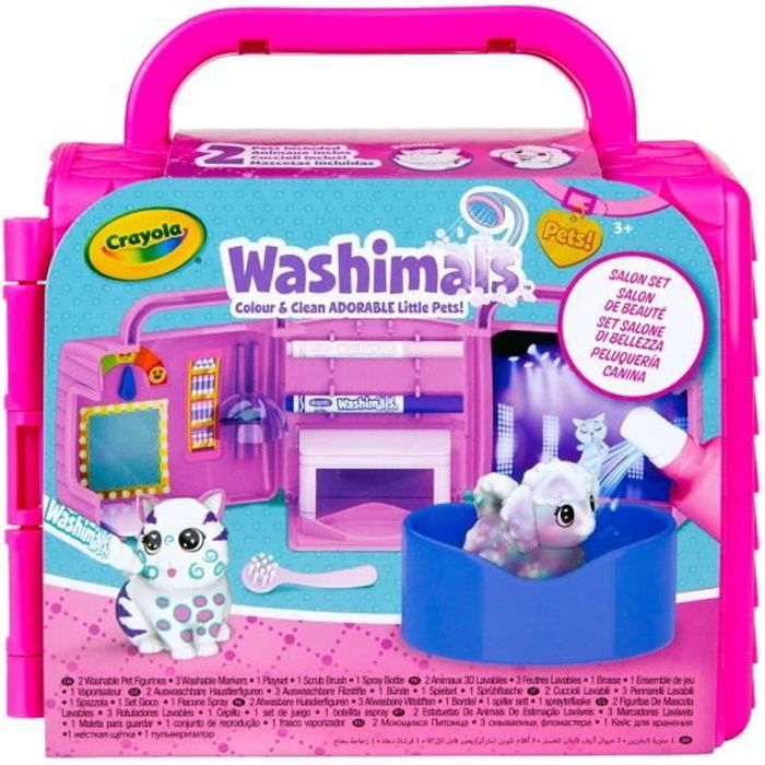 CRAYOLA Washimals -Kit Mes Animaux à Colorier - Salon de Beauté
