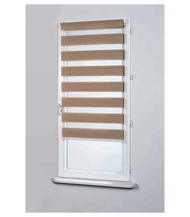 Store enrouleur jour et nuit Taupe 80 x 190 cm