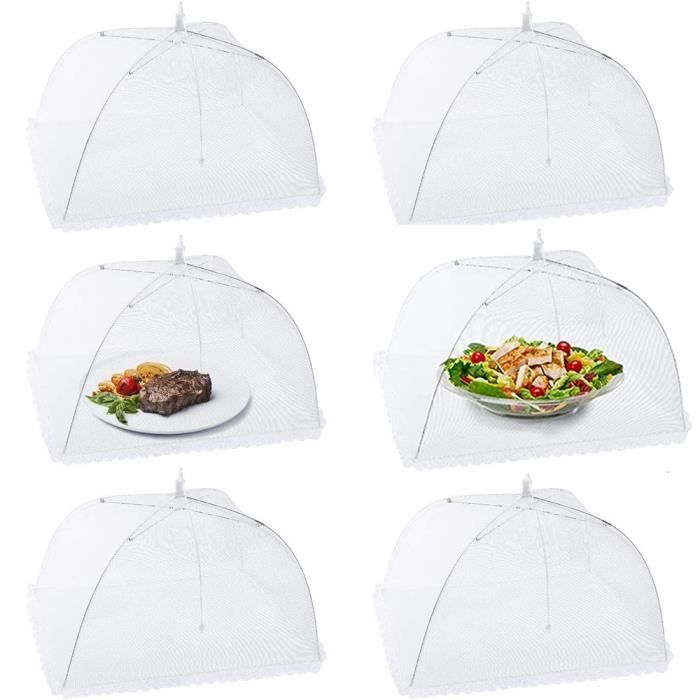Lot de 6 Cloche à aliments,Cloche Alimentaire Pliable Anti,43x43x28cm