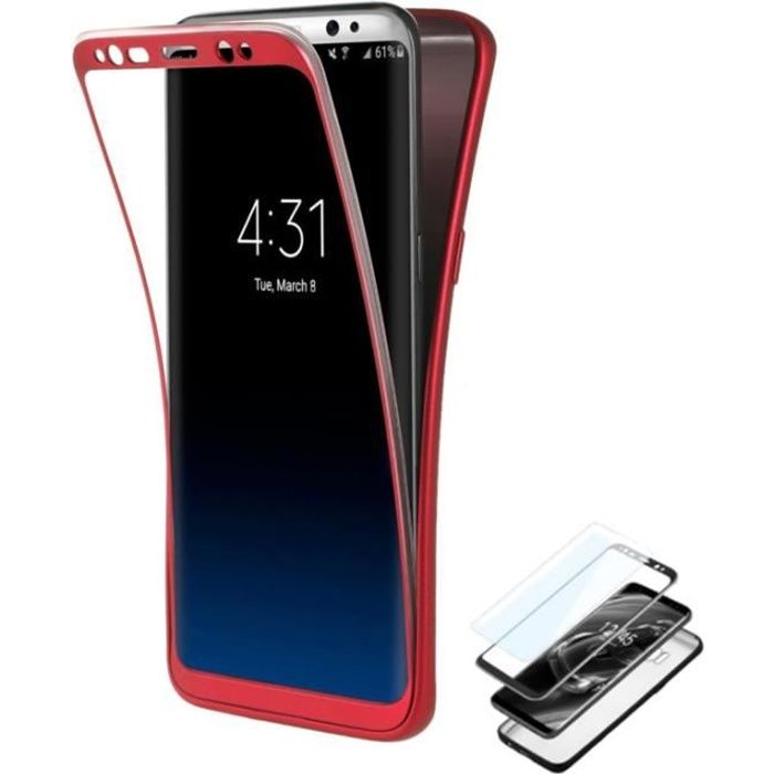 Pour Samsung Galaxy S10e - Lite Rouge Coque + Film Protection Anti-Choc