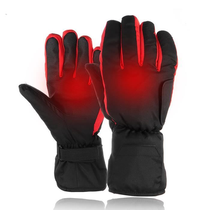 NEUFU Une paire Gants de Ski Electrique Etanche et Coupe-vent Equitation Moto Chauffants