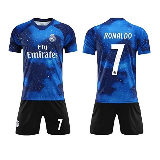 T-Shirts Football Maillots de Sport Ronaldo NO.7 Jersey Maillot et Shorts de football Homme
