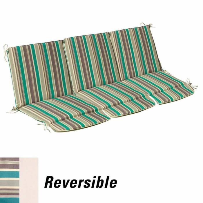 Coussin pour balancelle 90x160x5 cm à rayures déhoussab