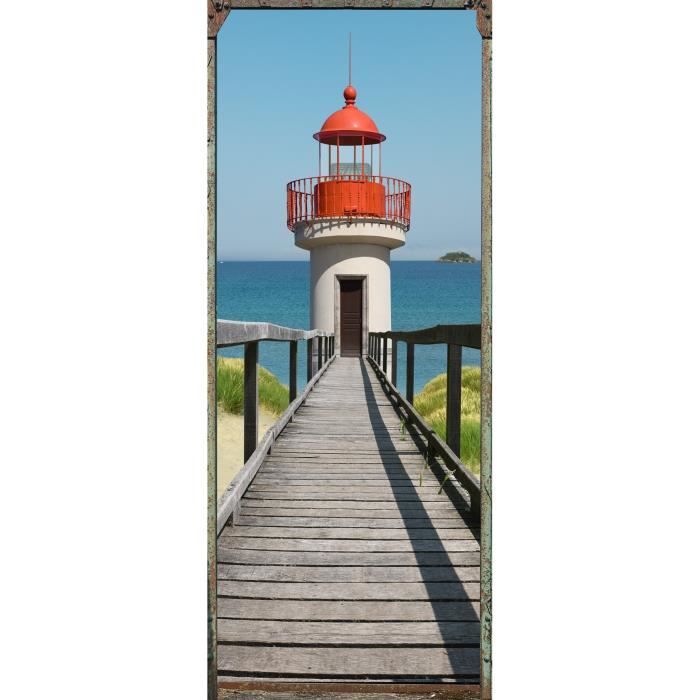 Sticker Adhésif de porte Ondoor - Cape code - 204 x 83 cm