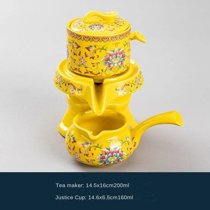 Service à Thé Kung Fu En Céramique - Théière Et Tasses Chinoises Avec Changement De Four Jun - Idéal Voyage