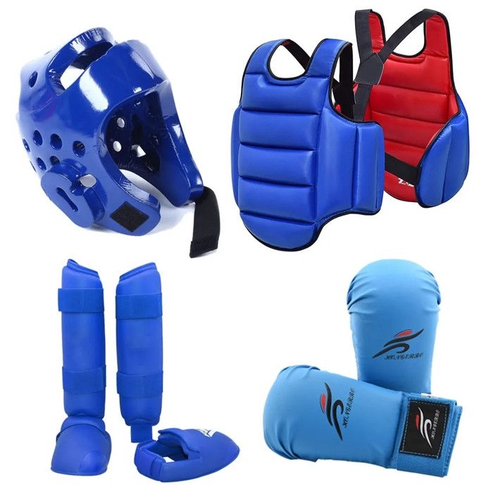 Protection Poitrine Karaté Réversible PU + EVA – Plastron Boxe, Sanda, Muay Thaï, MMA – Double Face Rouge/Bleu