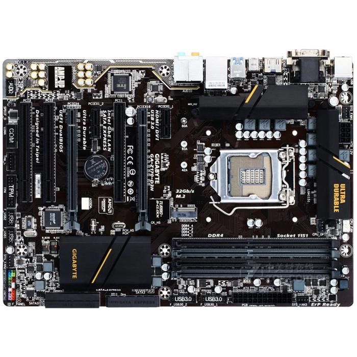 Carte mère GIGABYTE Z170-D3H Intel Z170 Socket LGA1151 4xDDR4 SDRAM 64GB ATX - Gigabyte