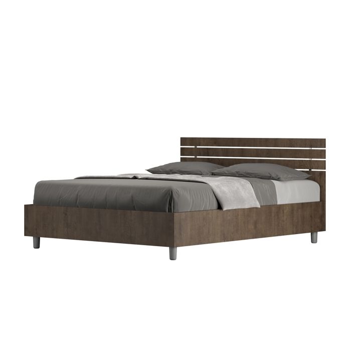 Lit double 140x190 - Ityhome - Ankel - Tête de lit droite - Bois mélaminé - Style contemporain Lit double 140x190 - Ityhome - Ankel - Tête de lit droite - Bois mélaminé - Style contemporain