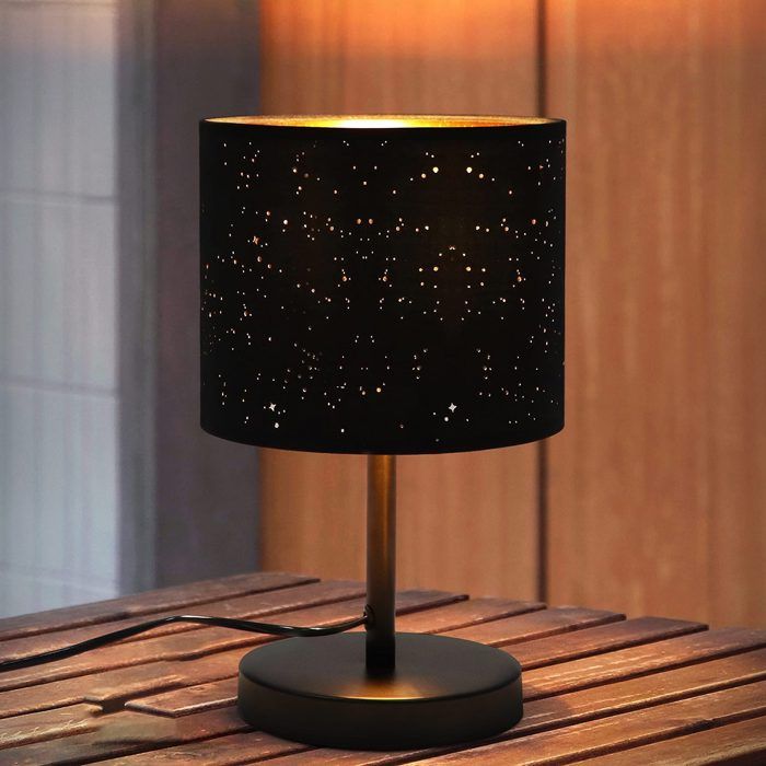 Lampe de table - NETTLIFE - E27 - Noir - Métal - Hauteur 31 6 cm