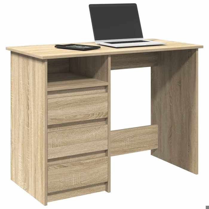 vidaXL Bureau chêne sonoma 102x50x75 cm bois dingénierie 860465
