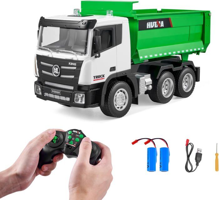 Camion benne basculante télécommandé jouet véhicule construction 11 canaux | FR Camion benne basculante télécommandé jouet véhicule construction 11 canaux | FR