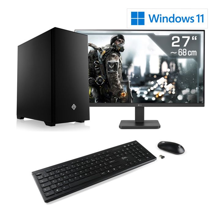 Csl Computer Pc Gamer M11500h, Ryzen 7 5700x (8x 3400 Mhz), Geforce Rtx 4060, Ddr4, M.2 Pcie Ssd, Windows 11 - vue 1
