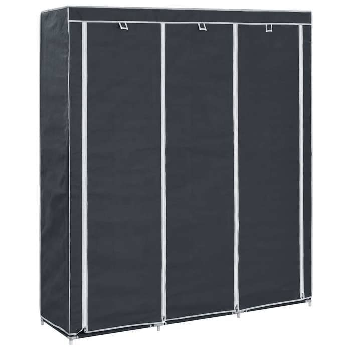 vidaXL Armoire avec Compartiments et Barres Garde-robe Stockage Vêtements Meuble de Rangement Chambre à Coucher Chaussures 282453