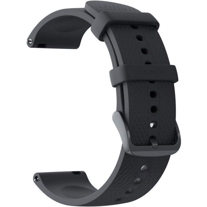 Bracelet Amazfit en élastomère fluoré 22mm noir infini