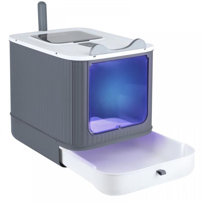 Comparer les prix de YIYI. BAC À LITIÈRE POUR CHAT DE TYPE TIROIR AVEC PELLE À LITIÈRE POUR CHAT AVEC LUMIÈRE UV BLANC 445*345*365CM.