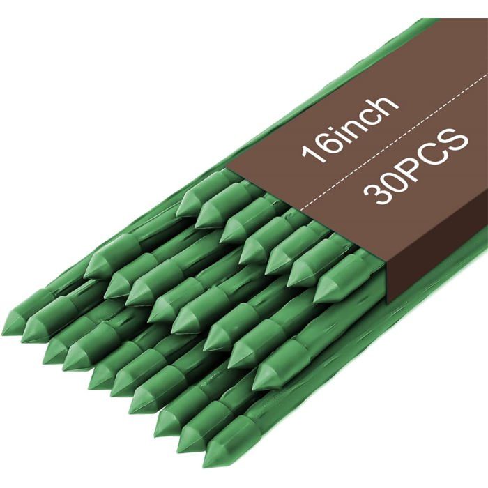 Lot de 20 bâtons de support pour plantes de jardin avec connecteur - Pour fleurs, légumes et