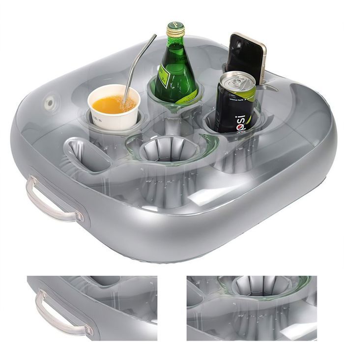 Peiyee Porte-gobelet Gonflable Flottant, Bar Flottant pour Piscine, Bar de Piscine Porte