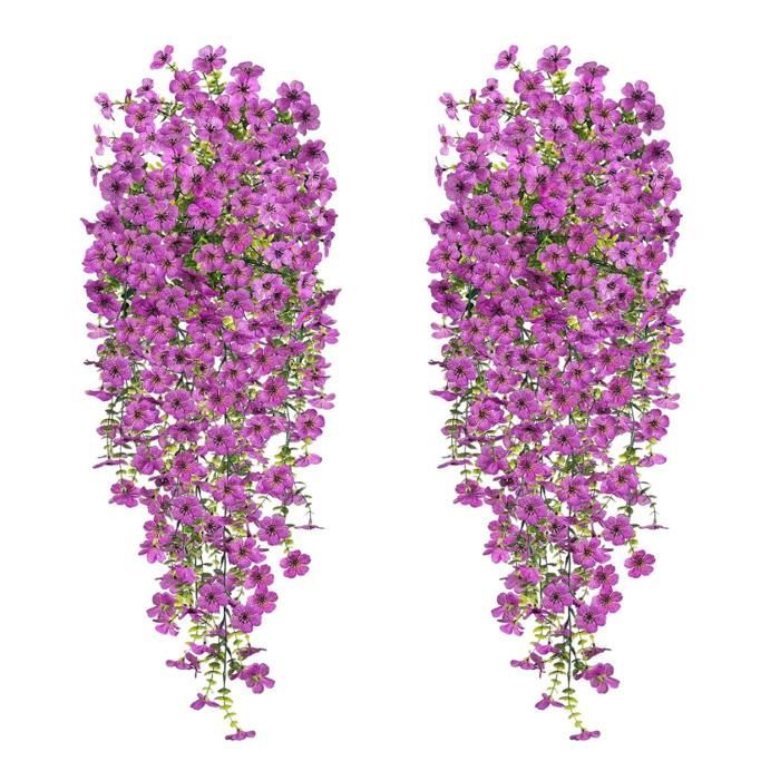 4 Pièces Plante Artificielle Tombante, 75 Cm Fleur Artificielle Tombante Resistantes Aux Uv Pour Exterieures Jardin Cour Terrasse Interieure 96671651