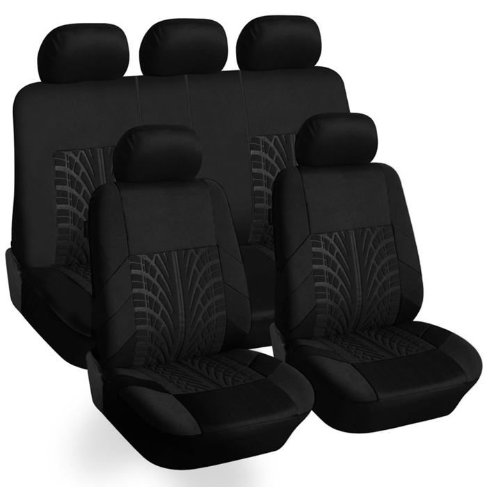 Housse Siège Voiture - 1 ensemble Housse Siège Voiture 5 Places Universel - Convient pour Renault Clio 1990-2025 Noir QIEDOVIEY