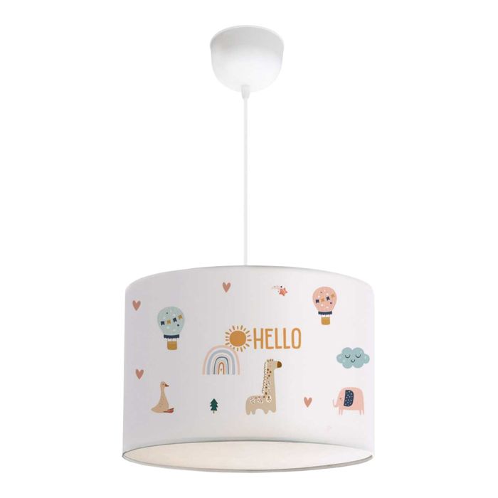 Suspension Rugby pour enfant E27 70 cm motif de giraffe