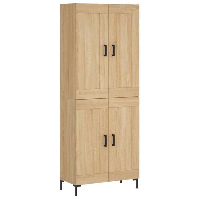 SOLO - TOP Buffet haut 1 PC - ZENCORE - Armoire Vaisselier/Buffet Salon/bureau - Chêne sonoma 69 5x34x180 cm - Bois dingénierie 670
