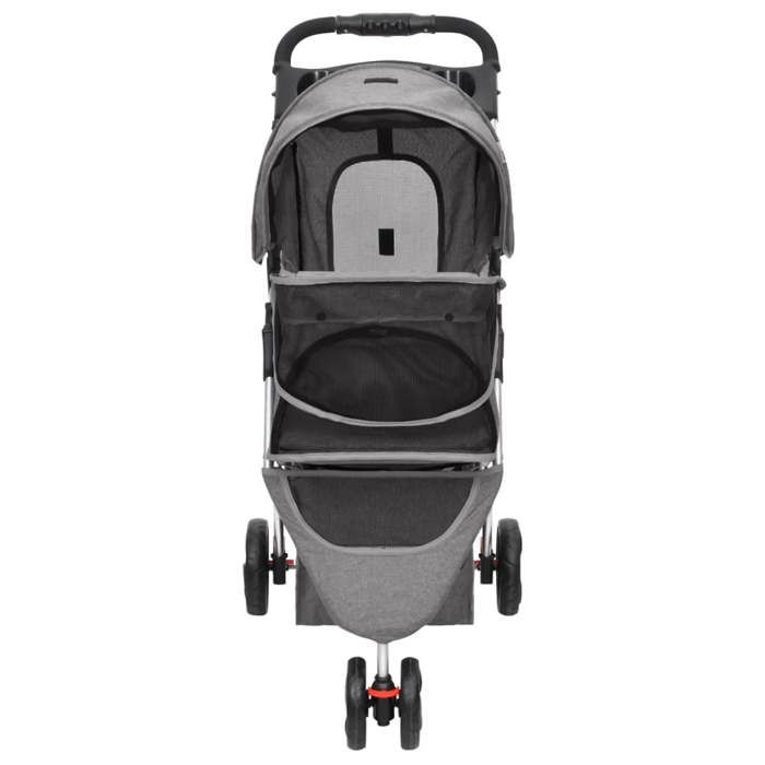 EN SOLDE*Poussette pour chien pliante - Chariot de transport - MONNA - Gris 80x46x98 cm Tissu Oxford@400523 EN SOLDE*Poussette pour chien pliante - Chariot de transport - MONNA - Gris 80x46x98 cm Tissu Oxford@400523