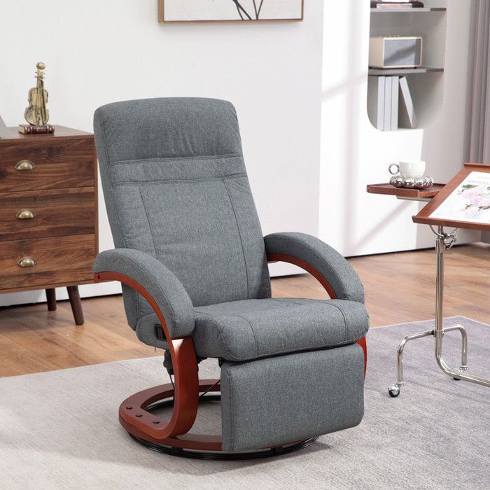 Inclinable Fauteuil TV inclinable avec fonction relax, accoudoirs en bois ...