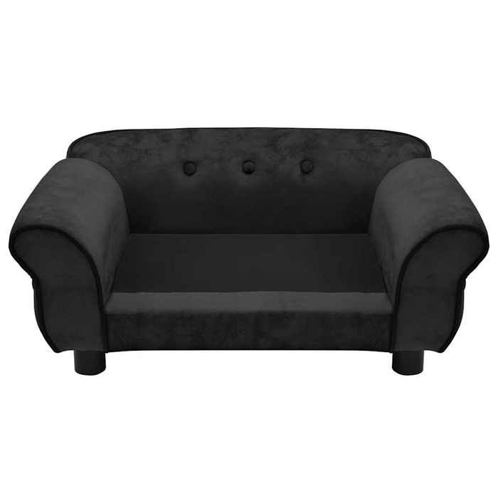Elégant Coffre rangement de jardin Noir - Canapé pour chien Noir 72x45x30cm Peluche PRO6546169719872