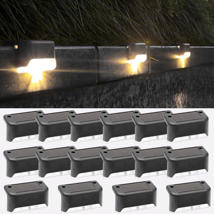 Lot de 16 Lampes Solaires Extérieures Imperméables à LED