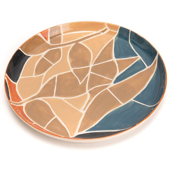 Assiette de présentation motif avatar ou alien, E=X2, Atelier Sinicropi, 2013
