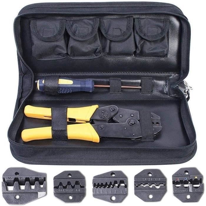 APTTOOL Pince a Sertir Cosse Electrique Pinces à Sertir avec Poignée Ergonomique Disponible pour les Connecteurs de Fils électriques SN-48B