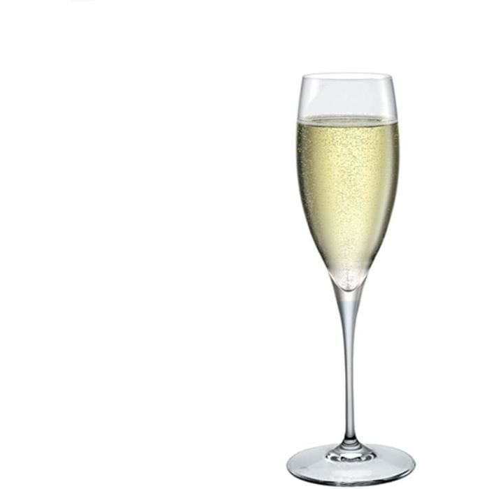 Verres à Flûte à Champagne en Cristal à Double Paroi Ensemble de 6 Flûtes à Champagne sans Pied